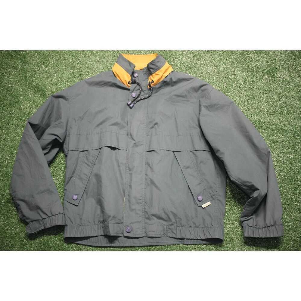 Vintage London Fog Outdoor Gear Jacket - Green/Yellow Windbreaker, Size Medium